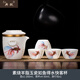 典躍便攜旅行茶具套裝高檔羊脂玉瓷快客杯戶外車(chē)載過(guò)濾泡茶壺一壺四杯 羊脂玉瓷丹鳳金魚(yú)快客杯