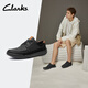 Clarks其樂Ashcombe系列男士舒適透氣系帶時尚商務通勤休閑鞋 黑色 261611867 41
