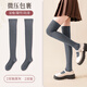 莫代爾過(guò)膝襪純棉長(cháng)襪子女春秋季加長(cháng)小腿襪不下滑顯瘦日系韓版jk長(cháng)筒襪 【純色過(guò)膝襪】深灰 2雙