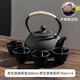 贏容圍爐煮茶鑄鐵茶壺?zé)莶鑹靥籽b電陶爐專用鐵茶器炭火壺室內(nèi)茶爐 600ml鐵壺+4杯