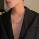 彩萊婭項鏈男潮個(gè)性簡(jiǎn)約鈦鋼菱形鎖骨鏈男士嘻哈帥氣不掉色項鏈毛衣鏈子 菱形時(shí)尚項鏈