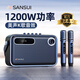 山水（SANSUI）Z5無線藍牙音箱重低音音箱大功率便攜戶外廣場舞音響大音量k歌話筒一體聲卡直播家用露營充電音響 Z5藍牙K歌+直播+樂器+三分頻