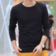詩(shī)蘭倫薩 純棉男士長(cháng)袖打底T恤青年學(xué)生純色圓領(lǐng)休閑春秋長(cháng)袖 黑色 長(cháng)袖T恤 XL 130-145斤