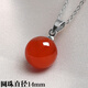 泰妃格天然紅瑪瑙鎖骨鏈女款轉運圓珠吊墜s925銀女款頸鏈玉髓紅寶石項鏈 紅色瑪瑙14銀色