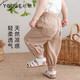 幼歌（YOUGE）嬰幼兒2024新款寬松束腳防蚊褲涼感透氣百搭兒童長(cháng)褲潮 卡其（66-90兩用襠） 90 cm