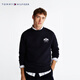 Tommy Hilfiger秋冬男裝純棉潮流美式休閑磨毛徽章刺繡圓領(lǐng)運動(dòng)套頭衫衛衣 藏青色DW5 L （推薦：150-165斤）