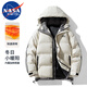 NASA MARVEL棉服男冬季外套加厚棉衣休閑面包服情侶潮流戶外棉襖子 卡其 XL