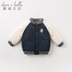戴維貝拉（DAVE＆BELLA）冬季男童保暖棉服寶寶棒球服棉衣兒童外套衣服幼童上衣小童外衣 藏青色-N 120 cm（建議身高110-120cm）