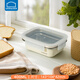 樂(lè )扣樂(lè )扣（LOCK&LOCK）不銹鋼保鮮盒啞光涂層輕巧耐摔收納保鮮盒飯盒收納盒 米白【316L不銹鋼】 400ml 單件裝