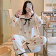 孕婦睡衣春秋純棉月子服秋季款產(chǎn)后長袖夏季薄款哺乳喂奶女家居服3-8 777 XL