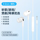 惠普（HP）DHH-1112P有線耳機(jī) 入耳式3.5mm接口圓孔 適用蘋果華為小米安卓 白色 四六級(jí)