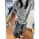 LDBE純棉重磅短袖t恤女灰色美式復古夏季寬松小個(gè)子港風(fēng)chic韓版上衣 灰色【純棉重磅】 XL