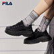 斐樂（FILA）女鞋帆布鞋LAVA胖胖底厚高底增鞋板鞋帆布鞋休閑鞋 黑-BK 38