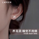 Lnieer999足銀樹(shù)葉耳釘養(yǎng)耳洞睡覺(jué)免摘耳環(huán)2025新款爆款輕奢小眾銀耳飾 【999足銀】樹(shù)葉耳釘【螺絲款】