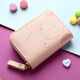 洛晟2024新款拉鏈迷你卡位女士風(fēng)琴小卡包卡通學(xué)生PU可愛(ài)小熊零錢(qián) 粉色：11卡位