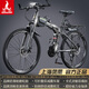 鳳凰（PHOENIX） 鳳凰自行車可折疊山地車路虎男士成年人變速女式越野公路單車 條輪銀灰/折疊雙避震/全競(jìng)速軸承 26寸24速【參考：158-188cm】