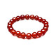 奧萊依天然紅瑪瑙玉髓黑色手鏈女情侶閨蜜水晶串本命馬年飾品母親節禮物 8MM直徑紅瑪瑙