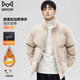 貓人（MiiOW）棉服男外套男士冬季加厚保暖潮流百搭棉衣面包服棉襖男 米白 XL 