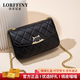 LORFFINY輕奢品牌包包女包2025新款時尚百搭貓咪包單肩包斜挎小包七夕禮物 黑色 品牌精美禮盒裝