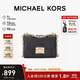 MICHAEL KORS禮物送女友輕奢MK女包SERENA單肩斜挎包鏈條包 小號 黑色