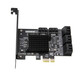 西社臺式機(jī)PCI-E轉(zhuǎn)SATA3.0擴(kuò)展卡raid卡PCIe to SATA2轉(zhuǎn)接卡ssd磁盤陣列卡 sata3.0-8口純擴(kuò)展卡Ma'rvell