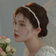 向晚 發(fā)箍發(fā)卡復古優(yōu)雅珍珠發(fā)箍女高級感外出百搭細頭箍氣質(zhì)發(fā)卡頭飾