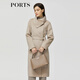 PORTS 寶姿秋冬新品女裝長袖優(yōu)雅氣質(zhì)毛呢大衣ALM9C025NZF081 淺駝色-1 S (4)