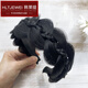 韓萊緹（HANLAITI）魚(yú)骨辮假發(fā)發(fā)箍麻花辮子頭箍增高顱頂升級葫蘆編發(fā)帶防滑盤(pán)發(fā)假發(fā) 自然黑A(yíng)23-201
