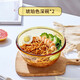 DELISOGA 玻璃碗家用盤套裝耐高溫沙拉碗泡面碗麥片湯飯碗微波爐專用餐具 吃面專用碗2只