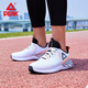 匹克跑步鞋男夏季耐磨緩震鞋休閑時(shí)尚運動(dòng)鞋子網(wǎng)面情侶跑鞋子 大白/橙色(男款) 40
