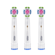 歐樂B（Oral-B）德國博朗歐樂B電動牙刷頭3支裝美白型適配成人2D3D全部型號EB18-3 原裝美白拋光頭3枚