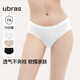 ubras純棉抗菌襠親膚透氣女士?jì)妊澲醒茄潱ㄈ龡l裝） 黑色+瓷肌色+白色 3條 L