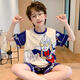 男童睡衣兒童夏季薄款寬松男孩卡通中大童家居服學(xué)生純棉短袖套裝 JY5528奧特曼 120 小童10碼身高110-120cm38斤內(nèi)