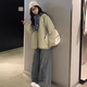 DXOT2025秋冬新款輕薄棉服女菱格夾棉韓系棉衣寬松學(xué)生外套洋氣小棉襖 淺綠 M