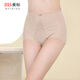 美標【87元3條】舒適三角內褲女高腰收腹親膚性感蕾絲花邊 神秘咖 1條 L 建議80-140斤