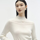 迪賽尼斯（DESIGNICE）【100%羊毛】迪賽尼斯秋冬新款內(nèi)搭打底衫女羊毛衫長(zhǎng)袖毛衣 白色 L
