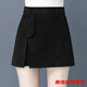 奧洛黛婭秋冬新款顯瘦洋氣裙褲女褲子高腰短褲女寬松外穿褲裙假兩件 黑色 7027 M 95-110斤