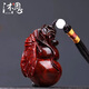 沐恩 印度小葉紫檀手把件高油密老料 知了葫蘆一鳴驚人55*35*30mm 