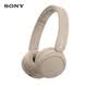 索尼（SONY）WH-CH520 舒適高效無線頭戴式藍牙耳機 舒適佩戴 音樂耳機 米色 618 蘋果耳機