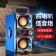 魅力無限 廣場舞音響移動(dòng)手提便攜式音箱家用戶外k歌超重低音炮藍(lán)牙擴(kuò)音器喇叭U盤TF卡播放器 黑色標(biāo)準(zhǔn)版【HiFi音質(zhì)重低音】