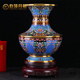伯莎丹頓景泰藍花瓶銅藝術(shù)擺件蓋碗尊銅胎掐絲琺瑯家居裝飾品收藏禮品禮物 華瑞綿長(cháng)藍色 41cm