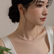 天使之淚珍珠項鏈女18k金小米珠鎖骨鏈年輕款生日禮物送女友送老婆自戴 【正圓/基本無瑕】2.5-3/3.5-4mm
