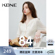 KBNE【莱赛尔】女士衬衫女2024新款高级感刺绣白衬衫衬气质漂亮小衫 米色 M（建议95-110斤）