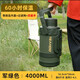 琪虎（QIHU）316L不銹鋼保溫水壺家用超大容量戶(hù)外便攜水瓶旅行保溫壺車(chē)載暖壺 4升 軍綠色 4L