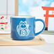 共禾京品（JINGREPUBLIC）可愛(ài)卡通貓咪陶瓷馬克杯大容量咖啡杯高顏值日式情侶水杯家用杯子 貓咪馬克杯-藍色杯身