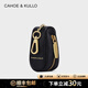CAHOE KULLO頭層牛皮汽車鑰匙包通用多功能零錢包腰掛鑰匙扣包鑰匙套 赫本黑-ck女包七夕情人節(jié)生日禮物送女友送老婆 情人節(jié)禮物實用送媽媽