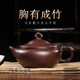 璽翰雅（ROYHOYE）宜興全手工紫砂壺名家戴爾其大口徑胸有成竹家用原礦老紫泥泡茶壺 胸有成竹