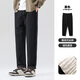 布衣傳說(shuō) 萊賽爾天絲棉 秋冬加絨休閑褲子男款寬松直筒百搭錐形長(cháng)褲 黑色加絨 XL