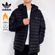 阿迪達斯 （adidas）三葉草男子運動休閑保暖連帽棉服HD4757 XL