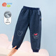 貝貝怡童裝女童褲子春秋2022新品保暖加絨女孩休閑褲長(cháng)褲米妮印花 深藍 4歲/身高110cm